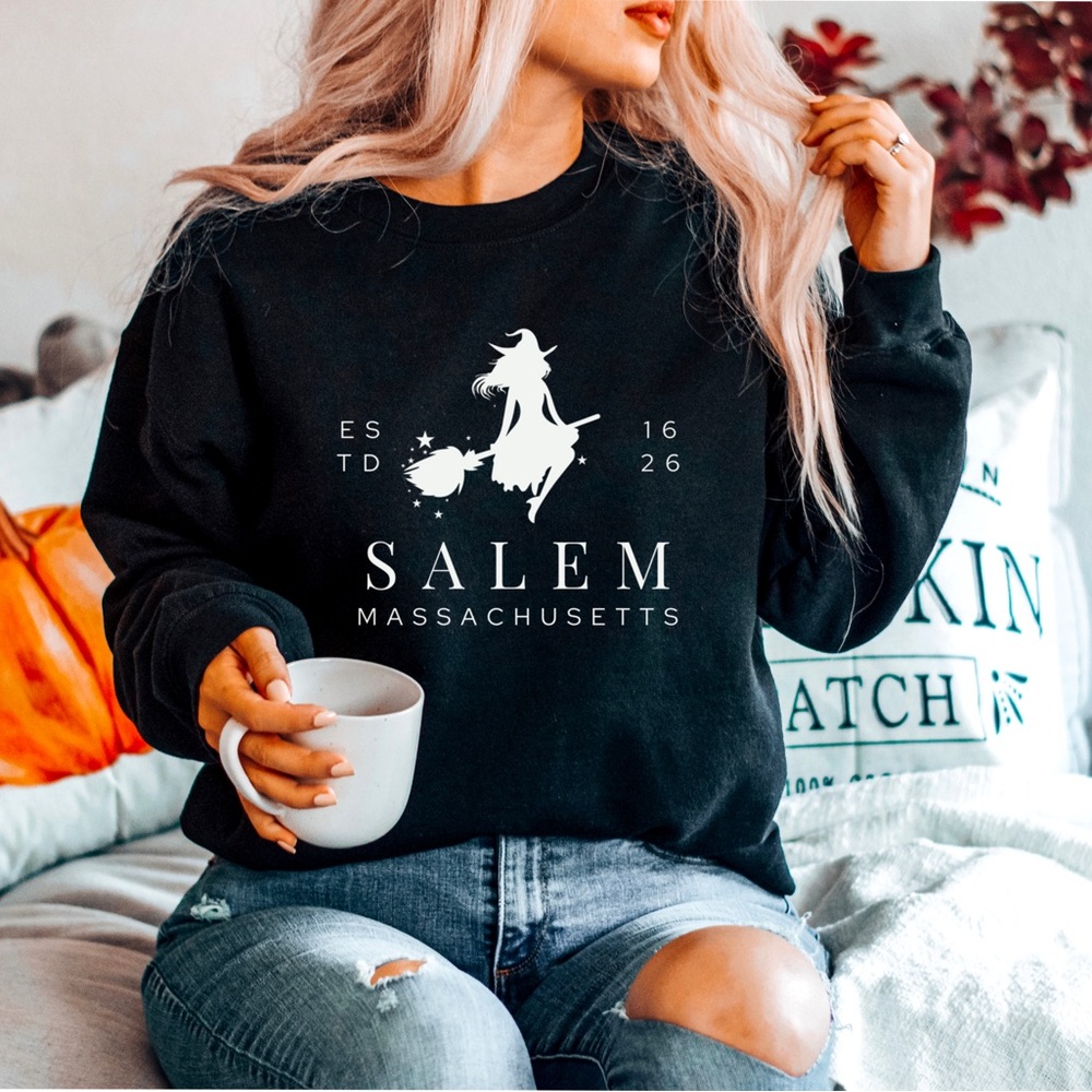 Salem Massachusetts Sweatshirt, Fall Sweatshirt, Halloween Sweatshirt
